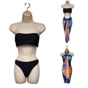 Swimsuit 2pc Bikini Swimwear Size Medium/Free Coverup